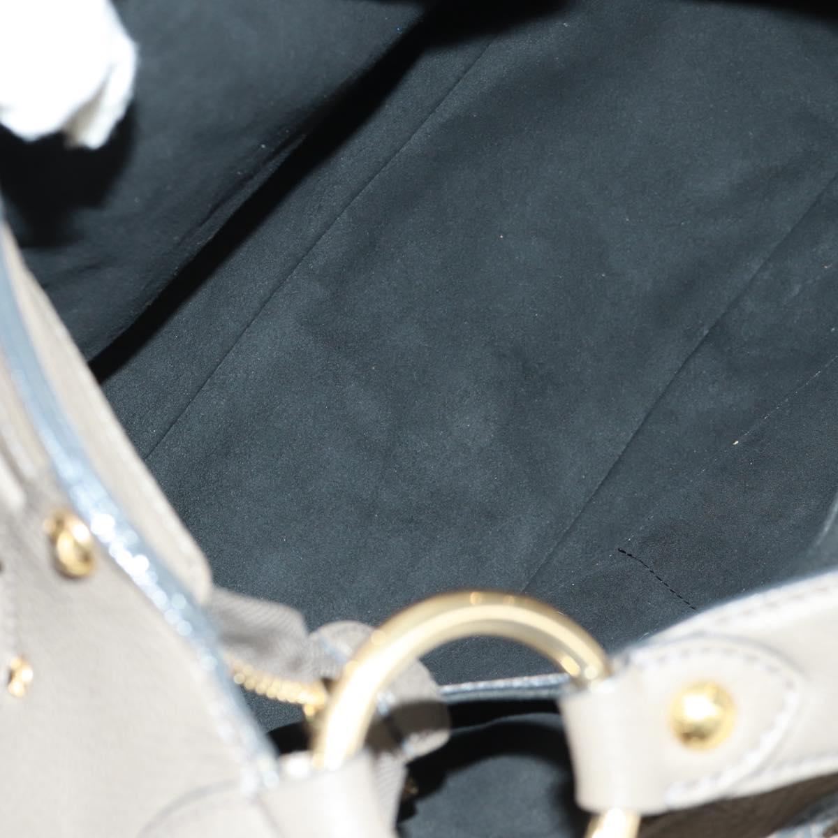 LOUIS VUITTON Mahina Solar Powered PM Bag Leather Taupe M93124 LV Auth 164063V