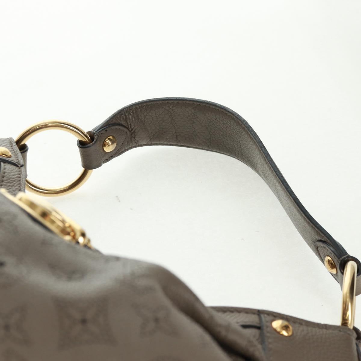 LOUIS VUITTON Mahina Solar Powered PM Bag Leather Taupe M93124 LV Auth 164063V