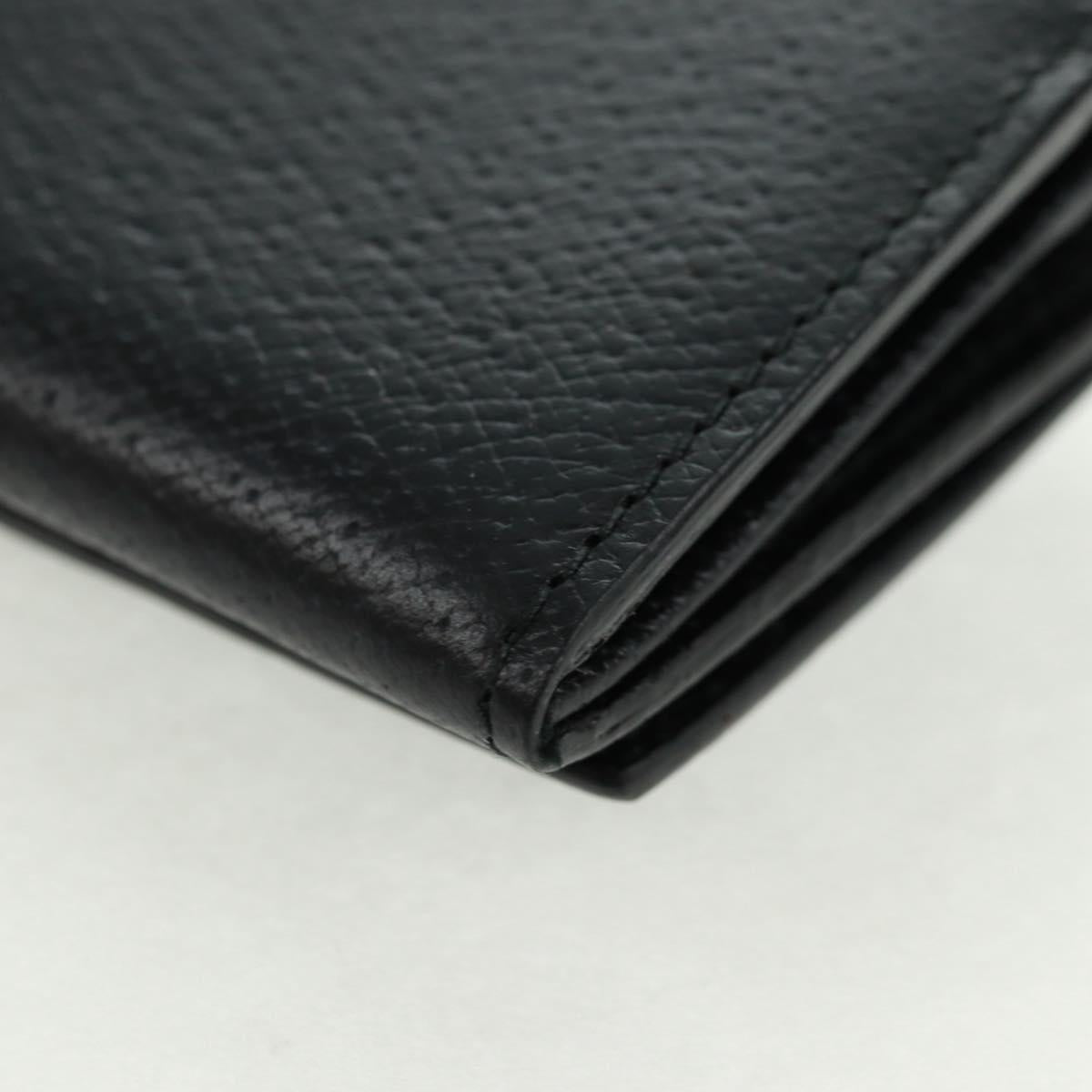 GUCCI Long Wallet Leather Black Silver 322104 Auth 164075V