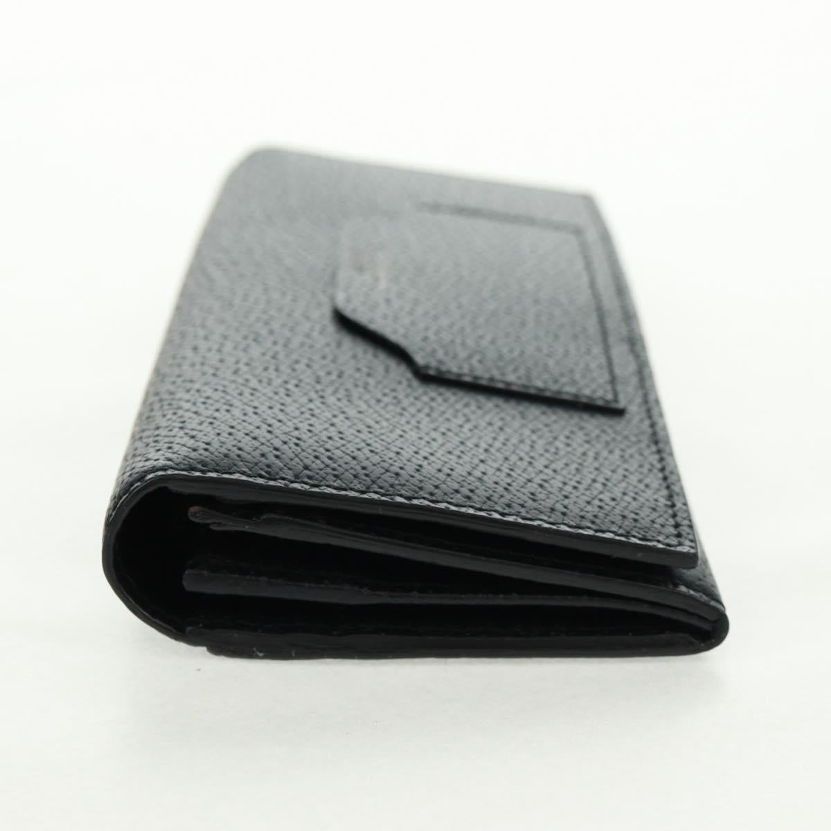 GUCCI Long Wallet Leather Black Silver 322104 Auth 164075V