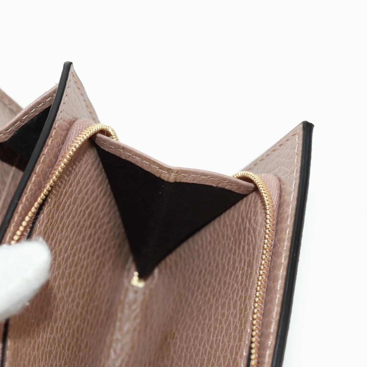 GUCCI GG Supreme Long Wallet PVC Beige Gold 598587 Auth 164076V
