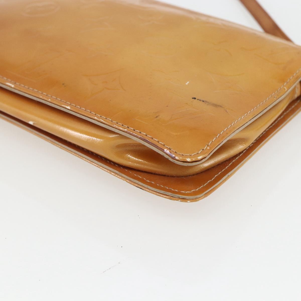 LOUIS VUITTON Monogram Vernis Lexington Accessory Pouch Beige M91010 Auth 164080