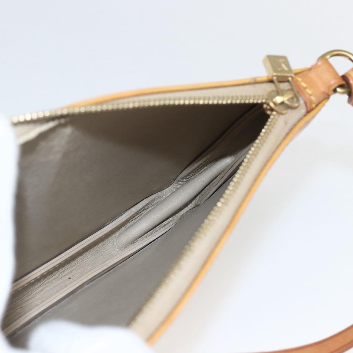 LOUIS VUITTON Monogram Vernis Lexington Accessory Pouch Beige M91010 Auth 164080