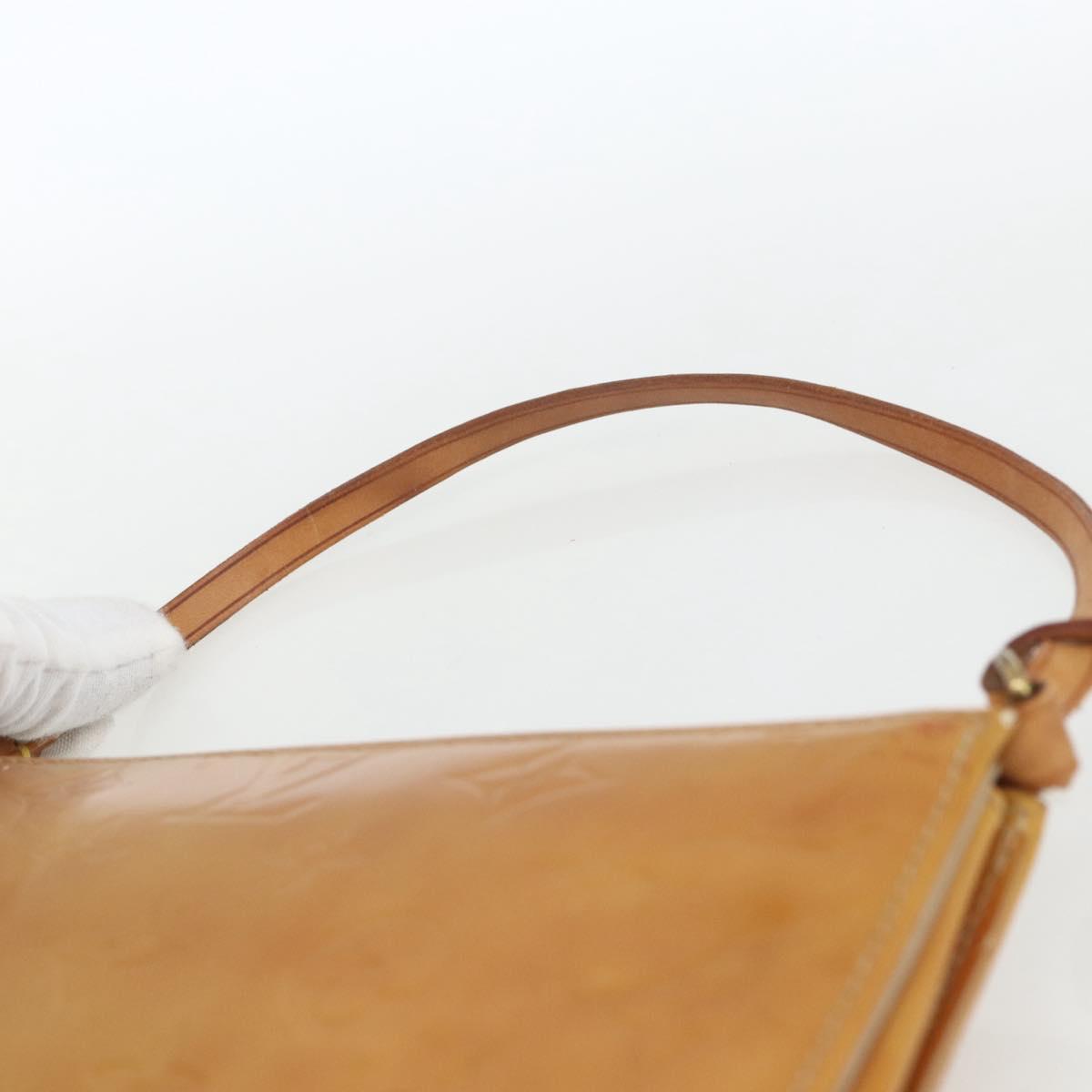 LOUIS VUITTON Monogram Vernis Lexington Accessory Pouch Beige M91010 Auth 164080
