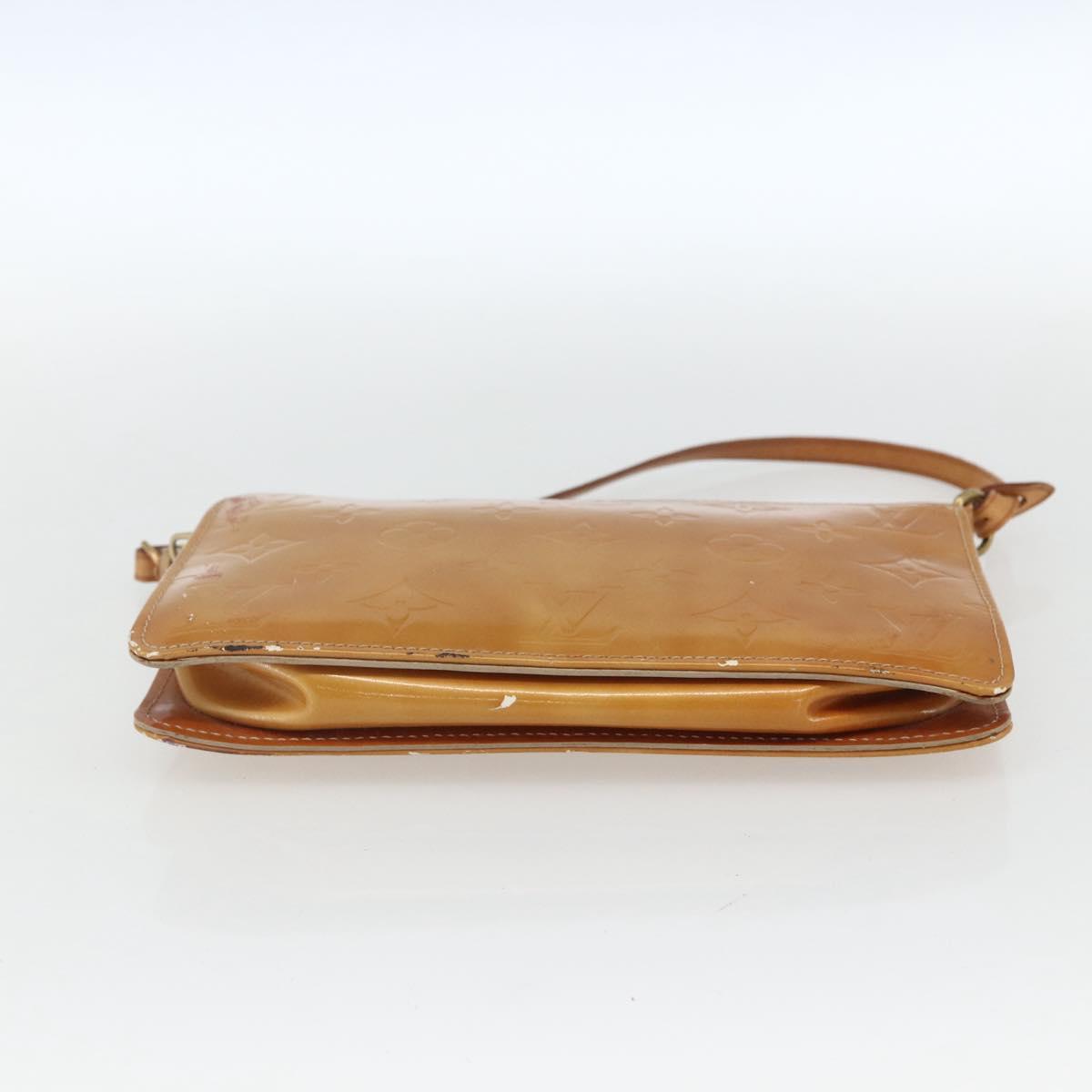LOUIS VUITTON Monogram Vernis Lexington Accessory Pouch Beige M91010 Auth 164080