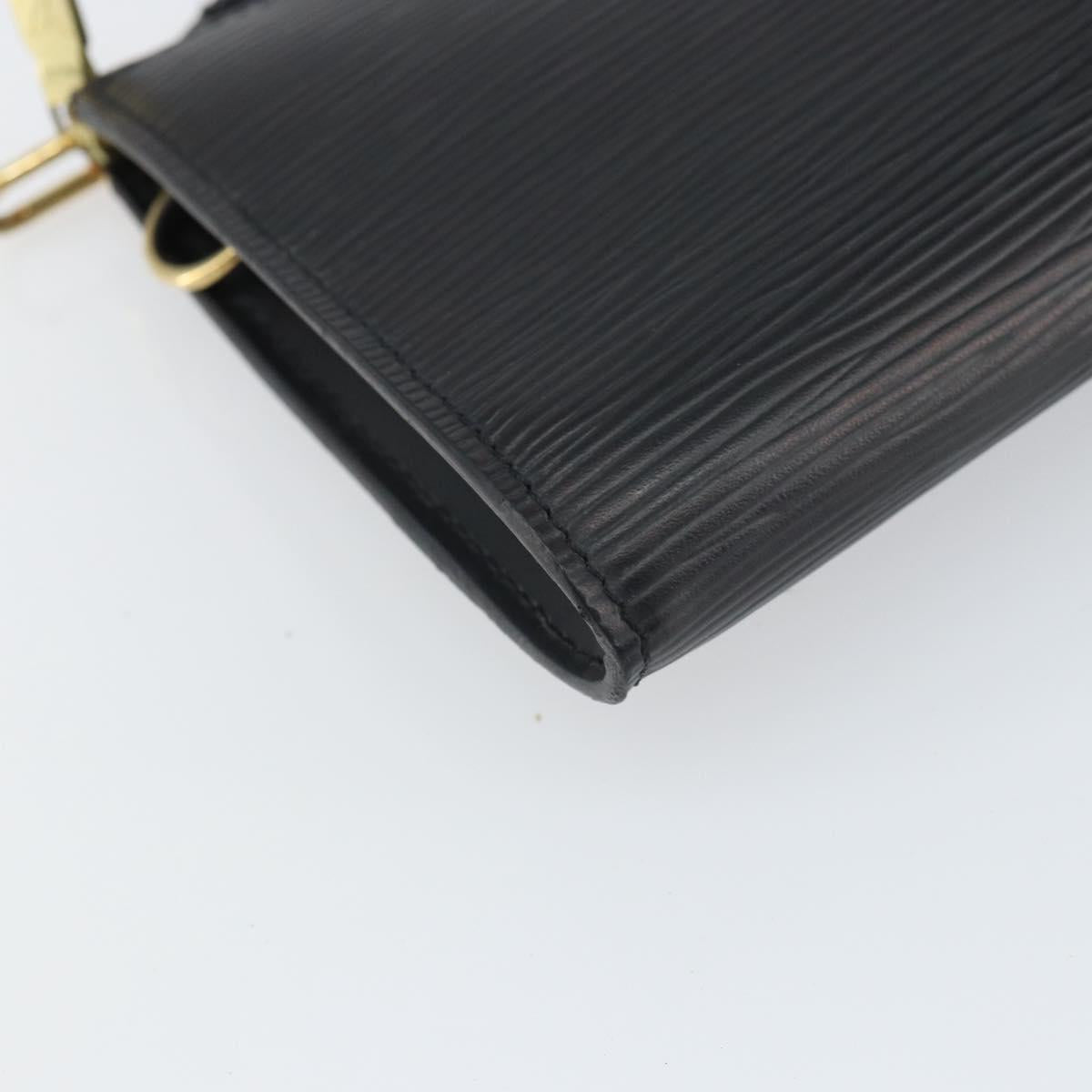 LOUIS VUITTON Epi Pochette Accessoires Accessory Pouch Black M52982 Auth 164081