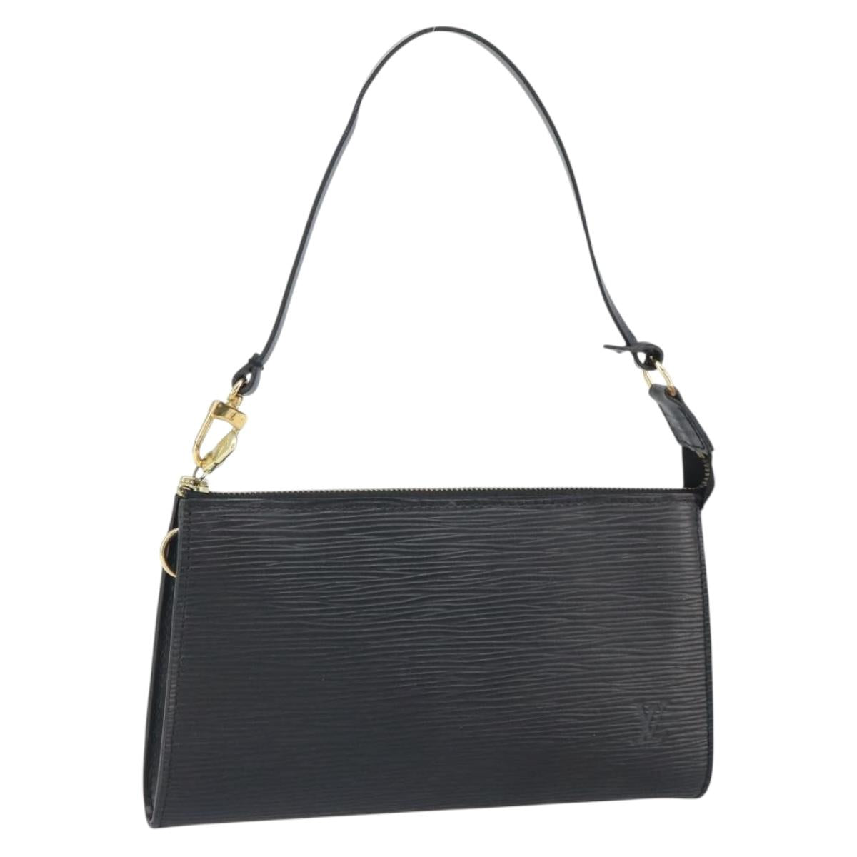LOUIS VUITTON Epi Pochette Accessoires Accessory Pouch Black M52982 Auth 164081