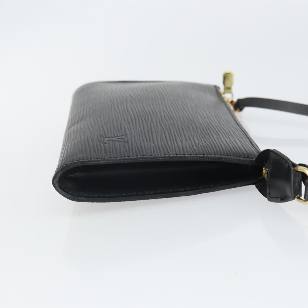 LOUIS VUITTON Epi Pochette Accessoires Accessory Pouch Black M52982 Auth 164081