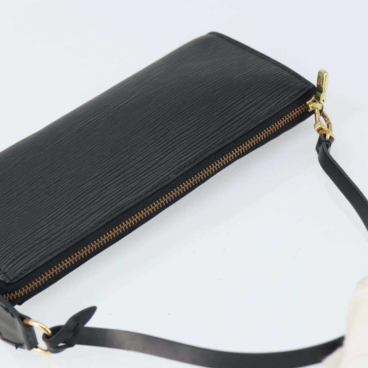 LOUIS VUITTON Epi Pochette Accessoires Accessory Pouch Black M52982 Auth 164081