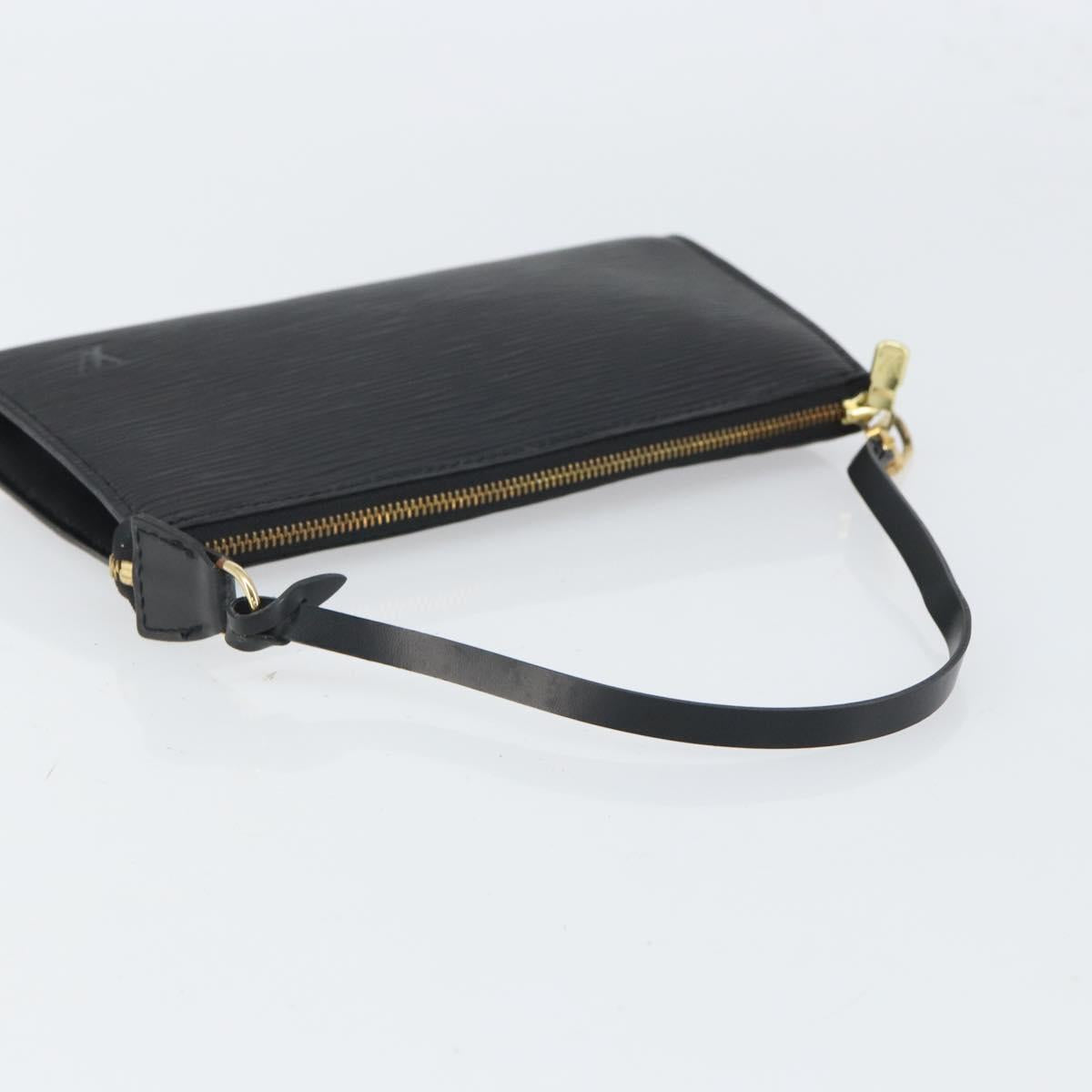 LOUIS VUITTON Epi Pochette Accessoires Accessory Pouch Black M52982 Auth 164081