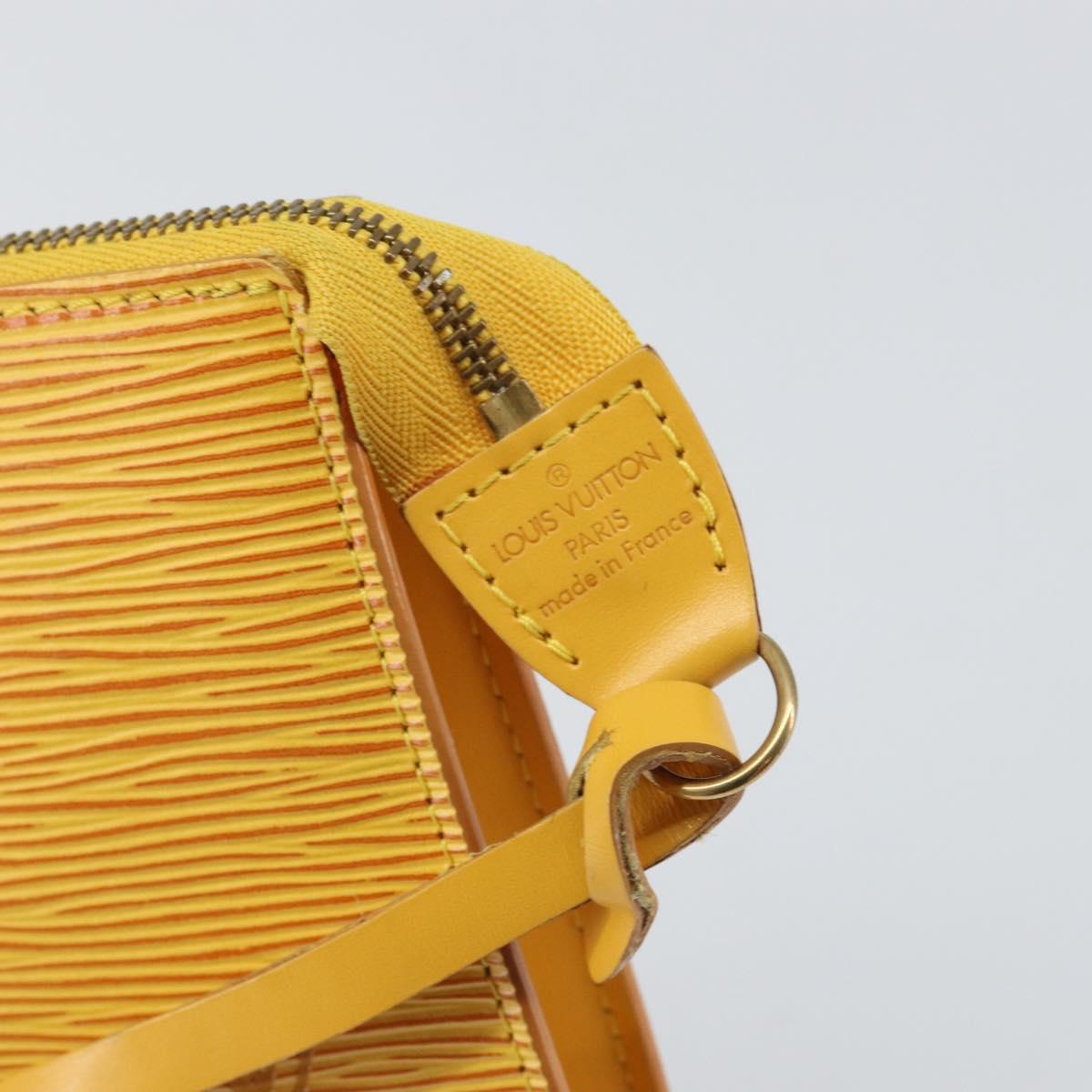 LOUIS VUITTON Epi Pochette Accessoires Pouch Yellow M52949 LV Auth 164082