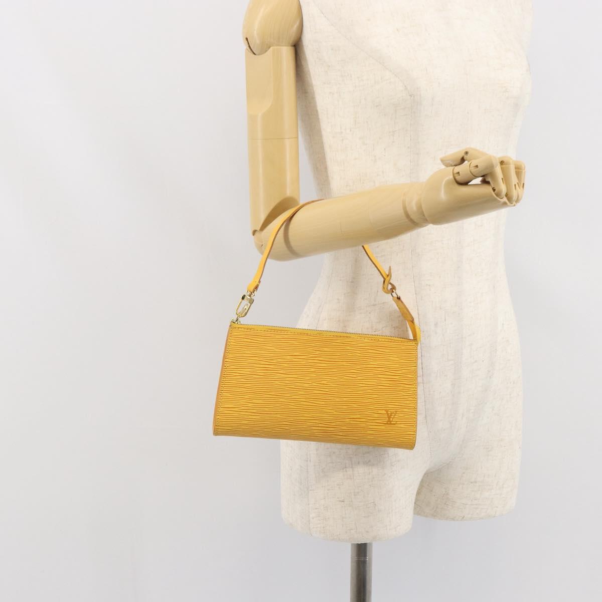 LOUIS VUITTON Epi Pochette Accessoires Pouch Yellow M52949 LV Auth 164082