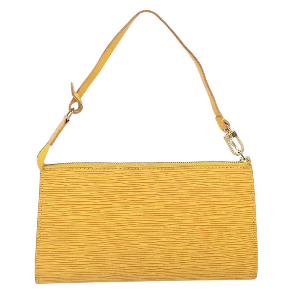 LOUIS VUITTON Epi Pochette Accessoires Pouch Yellow M52949 LV Auth 164082