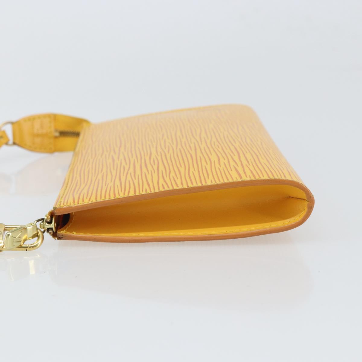 LOUIS VUITTON Epi Pochette Accessoires Pouch Yellow M52949 LV Auth 164082