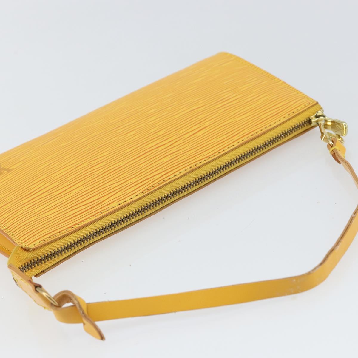 LOUIS VUITTON Epi Pochette Accessoires Pouch Yellow M52949 LV Auth 164082