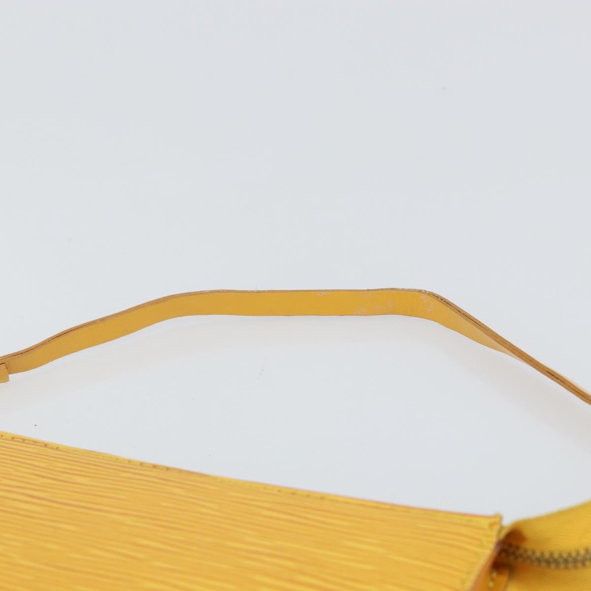 LOUIS VUITTON Epi Pochette Accessoires Pouch Yellow M52949 LV Auth 164082