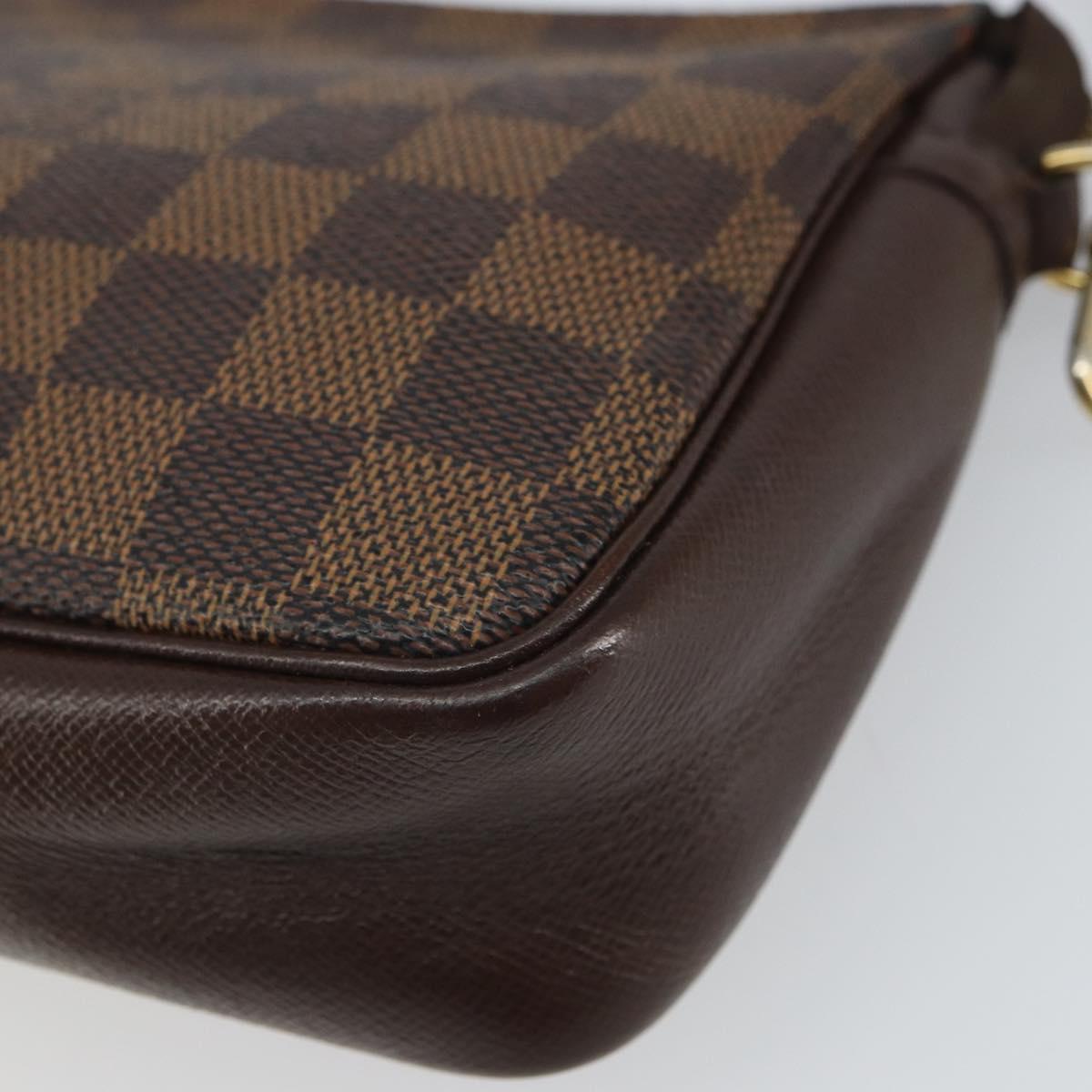 LOUIS VUITTON Damier Ebene Trousse Makeup Pouch N51982 LV Auth 164083A