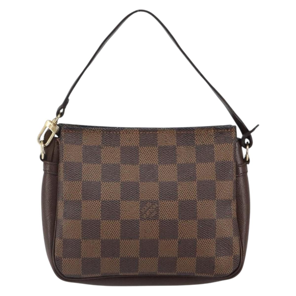 LOUIS VUITTON Damier Ebene Trousse Makeup Pouch N51982 LV Auth 164083A