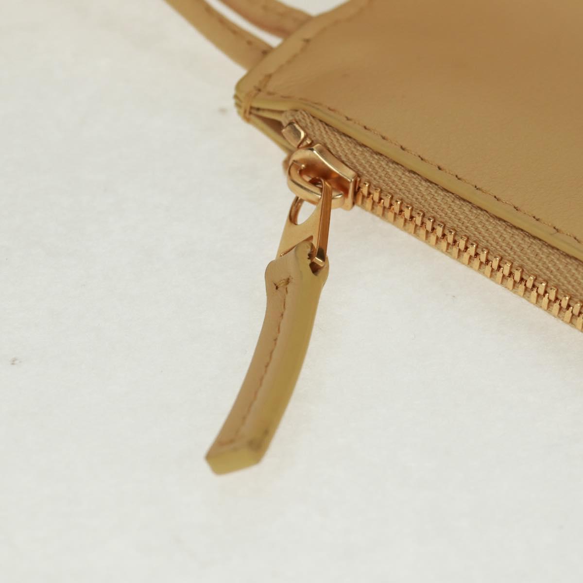 BOTTEGA VENETA INTRECCIATO Small Alcoat Bag Mouton Yellow 652867 Auth 164090SAM
