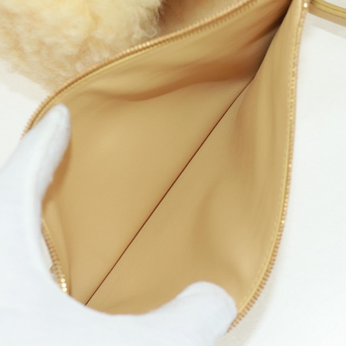 BOTTEGA VENETA INTRECCIATO Small Alcoat Bag Mouton Yellow 652867 Auth 164090SAM