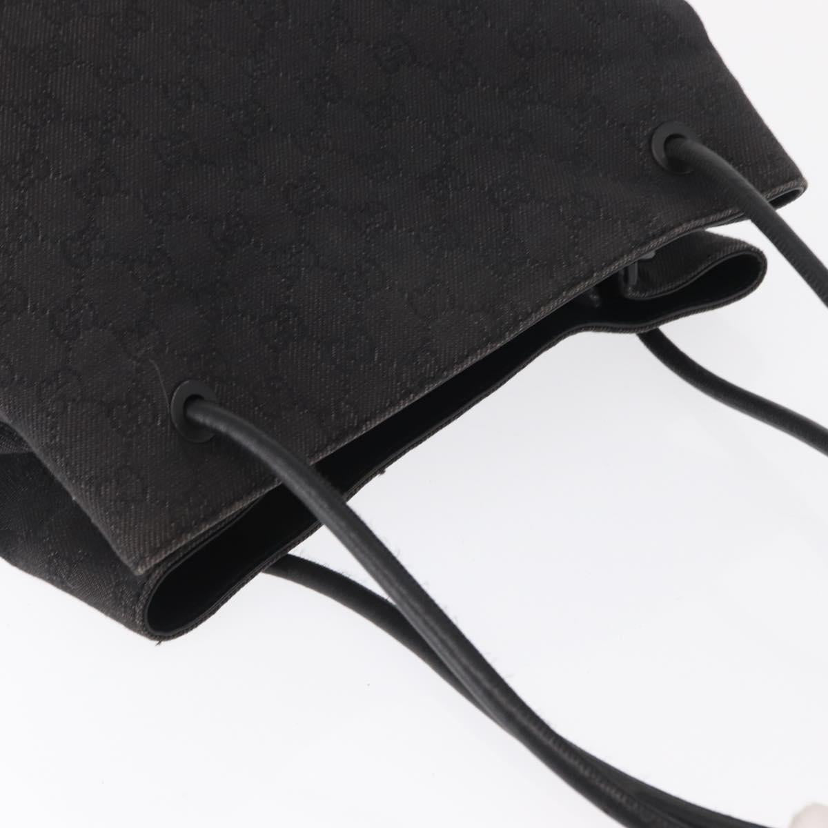 GUCCI GG Canvas Tote Bag Black 101341 Auth 164100