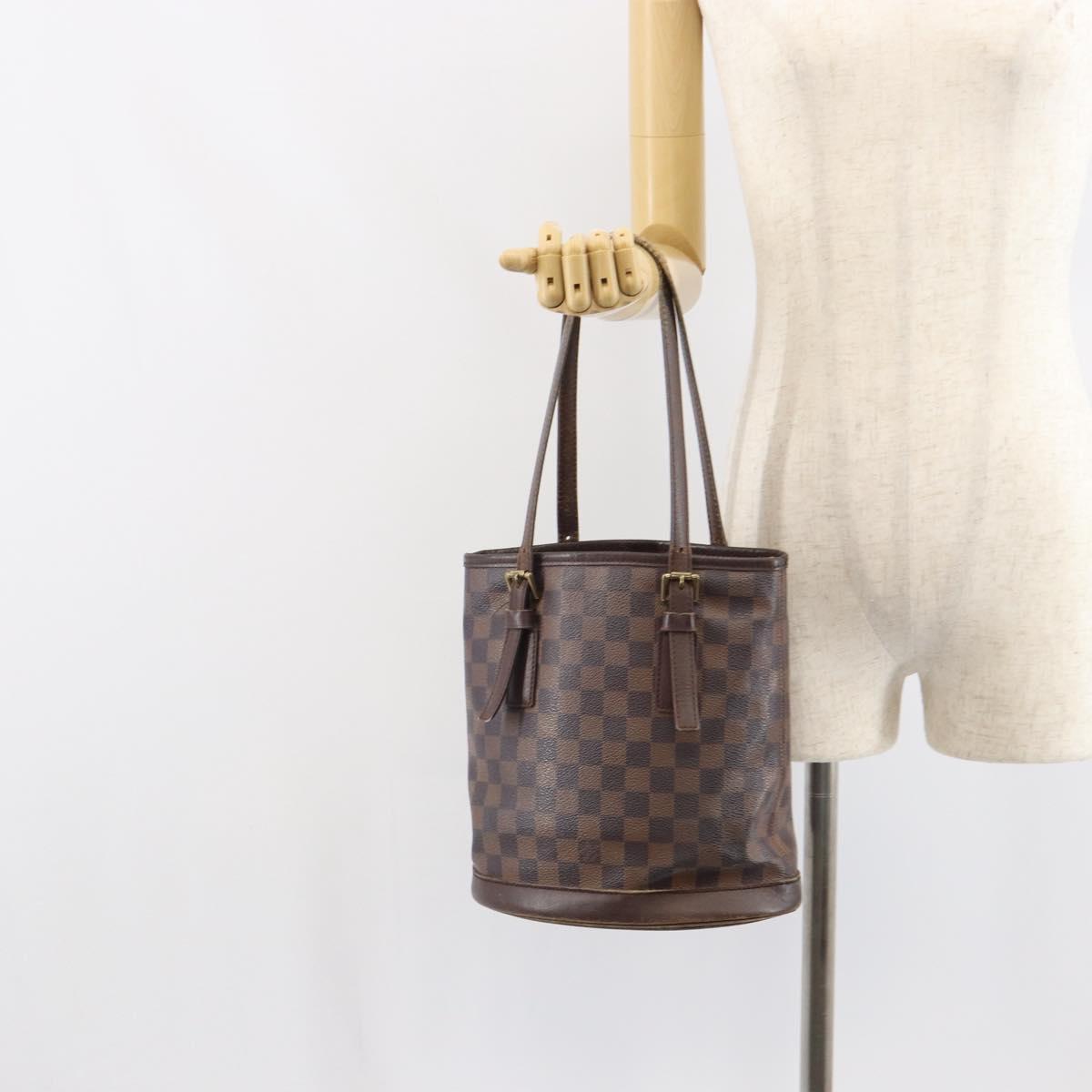 LOUIS VUITTON Damier Ebene Marais Shoulder Bag N42240 LV Auth 164110