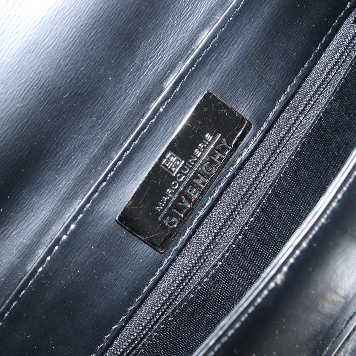 GIVENCHY Hand Bag Leather Black Auth 164116
