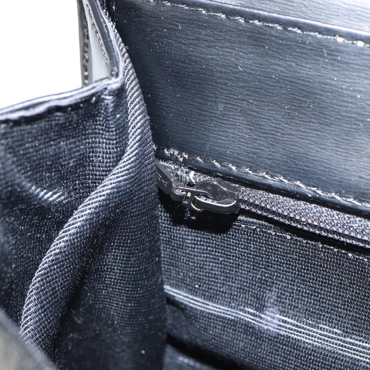 GIVENCHY Hand Bag Leather Black Auth 164116
