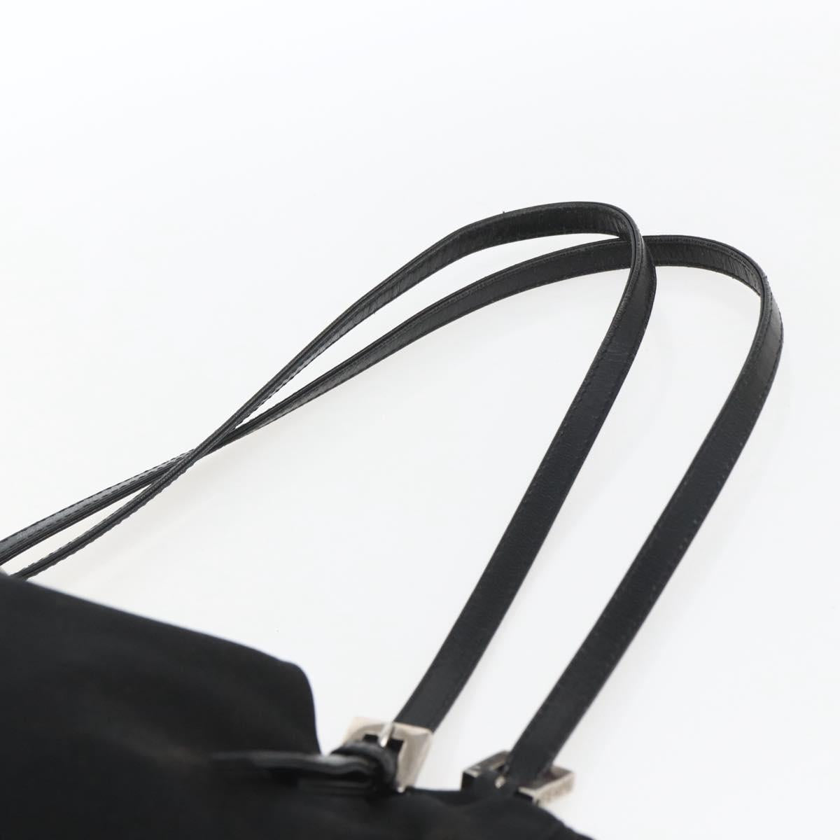 FENDI Tote Bag Black Silver Auth 164135