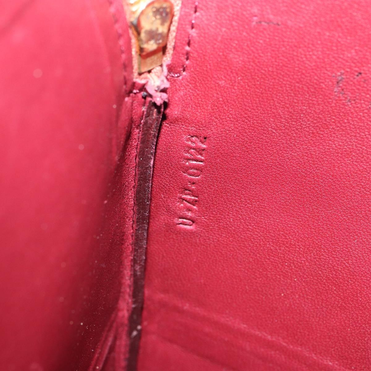 CELINE Clutch Bag Leather Pink Gold Auth 164138