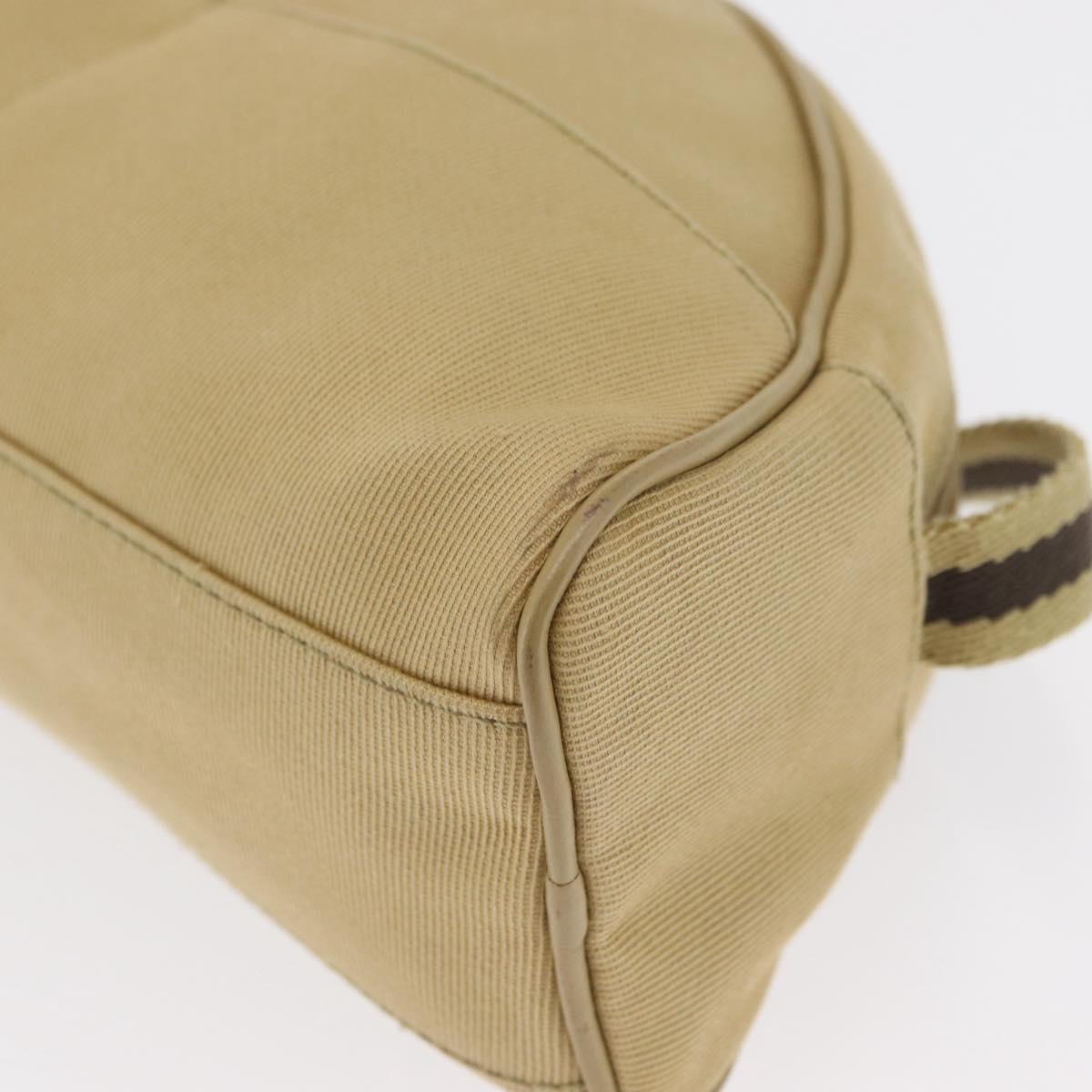GUCCI Shoulder Bag Canvas Beige Gold 90781 Auth 164146