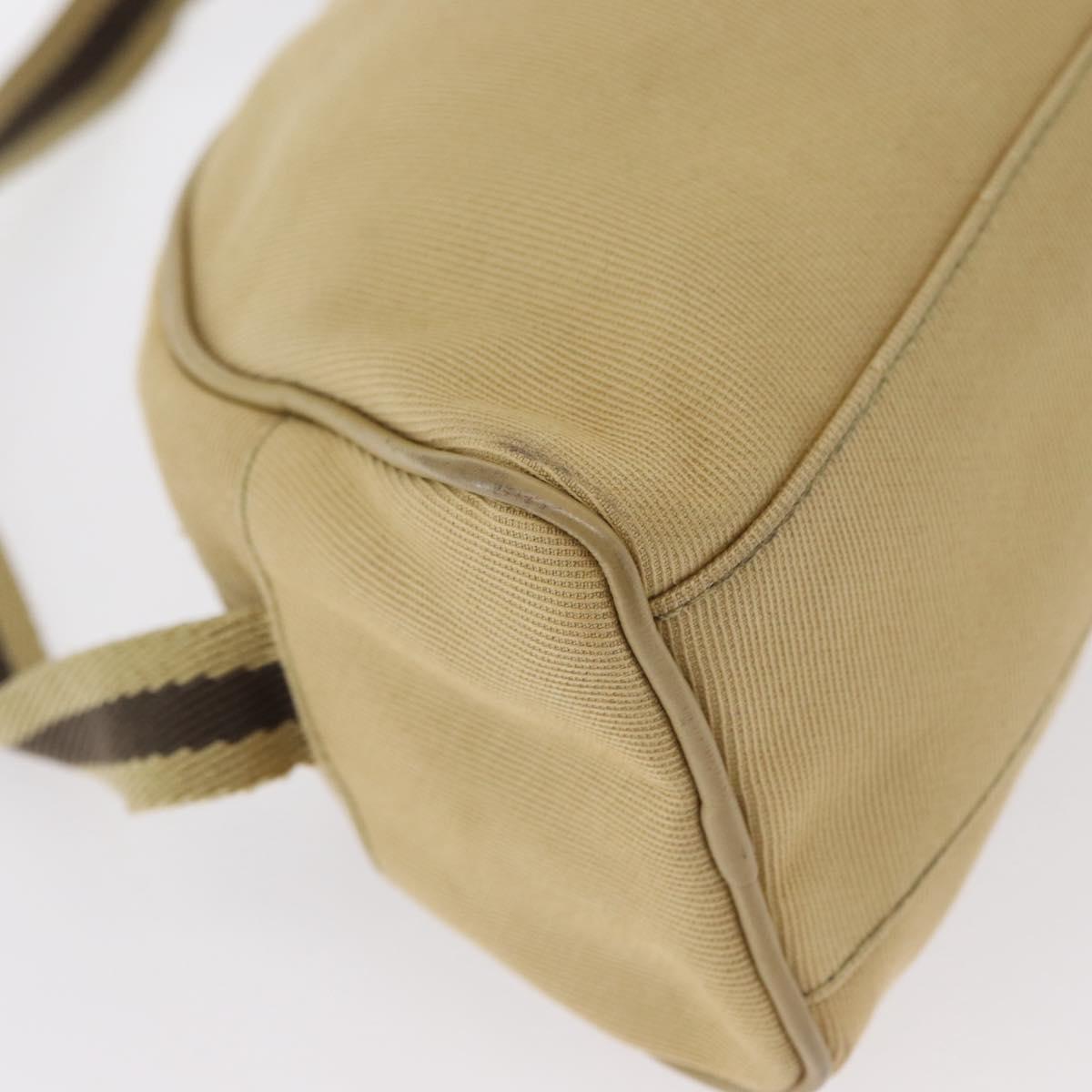 GUCCI Shoulder Bag Canvas Beige Gold 90781 Auth 164146