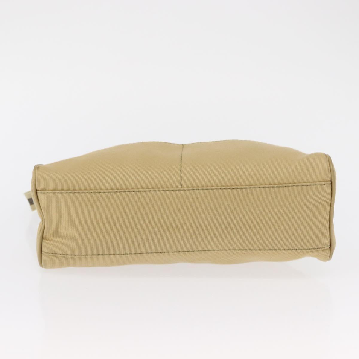 GUCCI Shoulder Bag Canvas Beige Gold 90781 Auth 164146