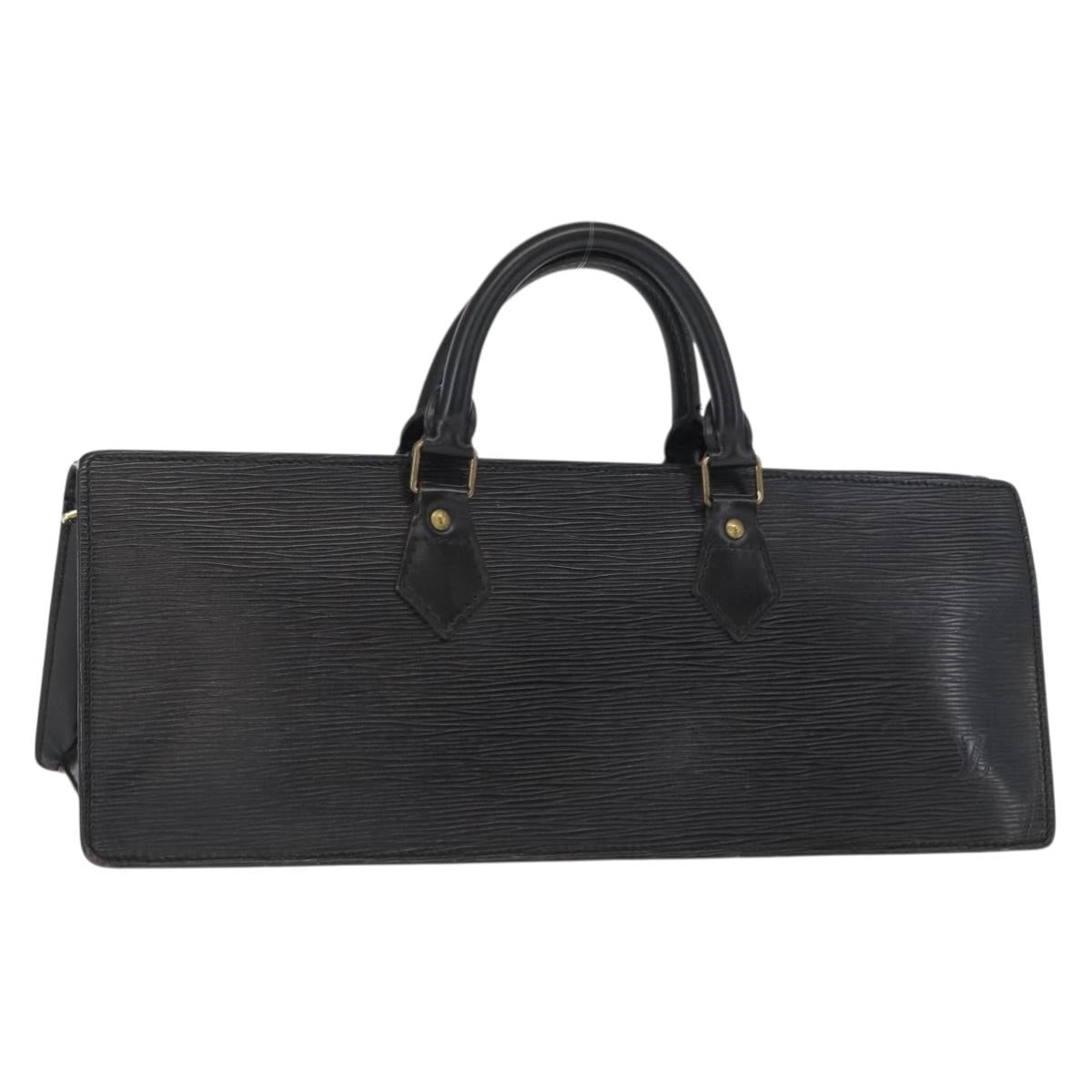 LOUIS VUITTON Epi Sac Triangle Hand Bag Black M52092 LV Auth 164190