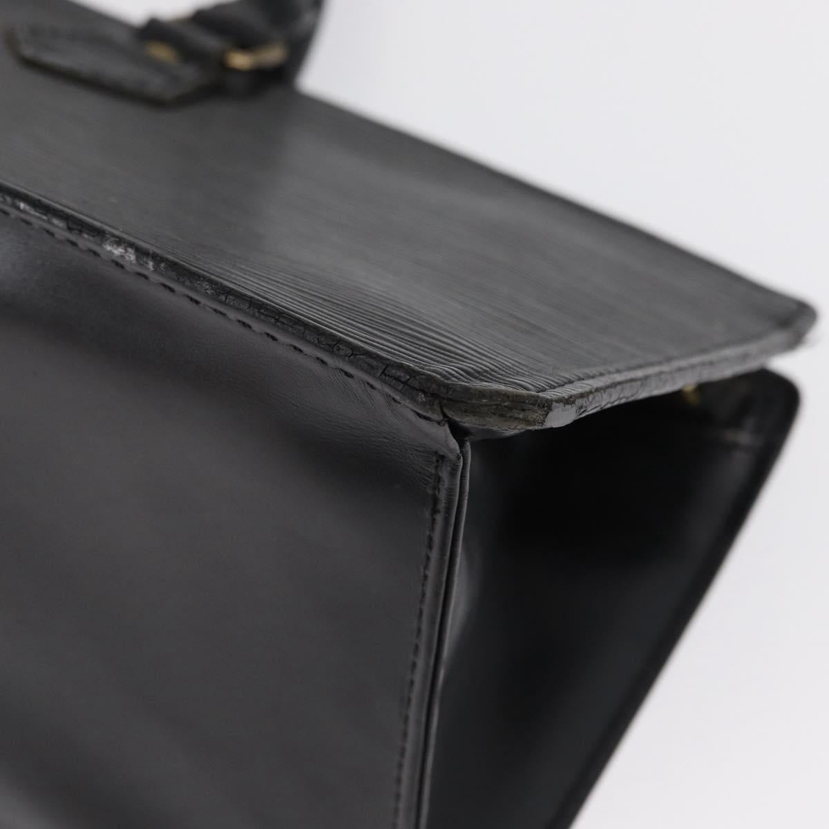 LOUIS VUITTON Epi Sac Triangle Hand Bag Black M52092 LV Auth 164190