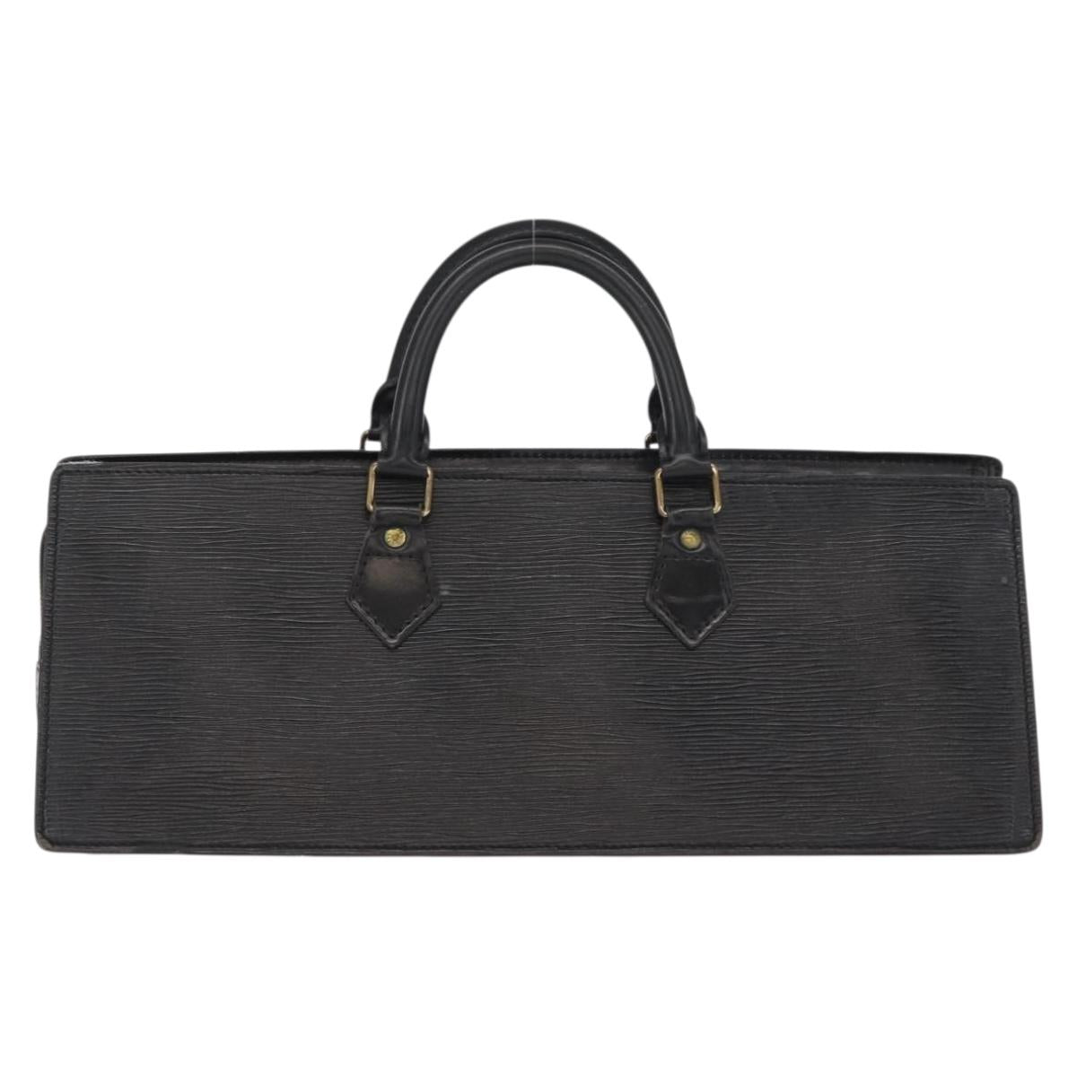 LOUIS VUITTON Epi Sac Triangle Hand Bag Black M52092 LV Auth 164190