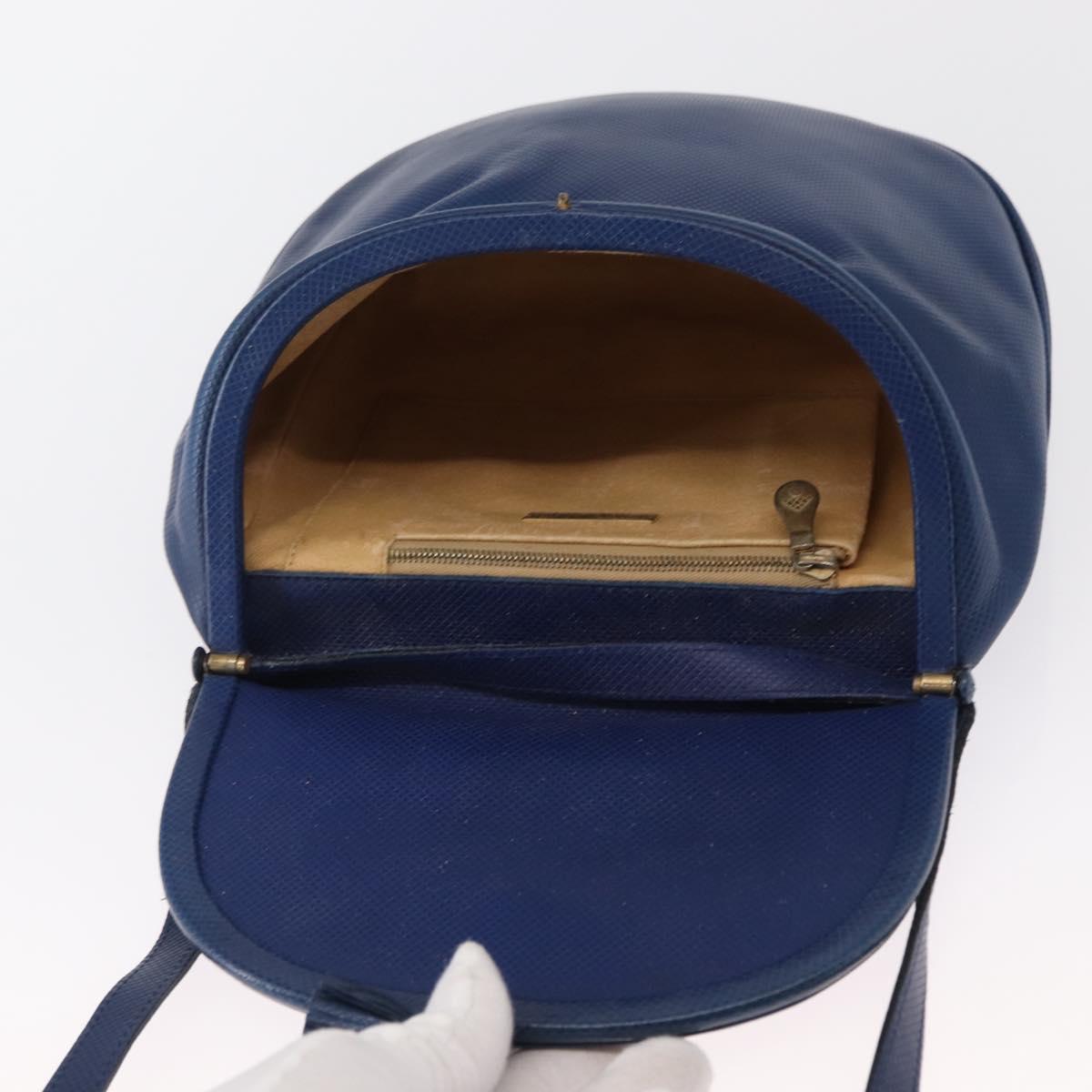 BOTTEGA VENETA Shoulder Bag Leather Blue Gold Auth 164193