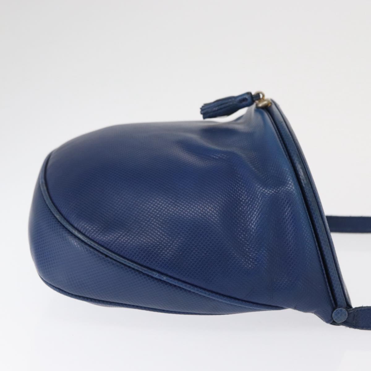 BOTTEGA VENETA Shoulder Bag Leather Blue Gold Auth 164193