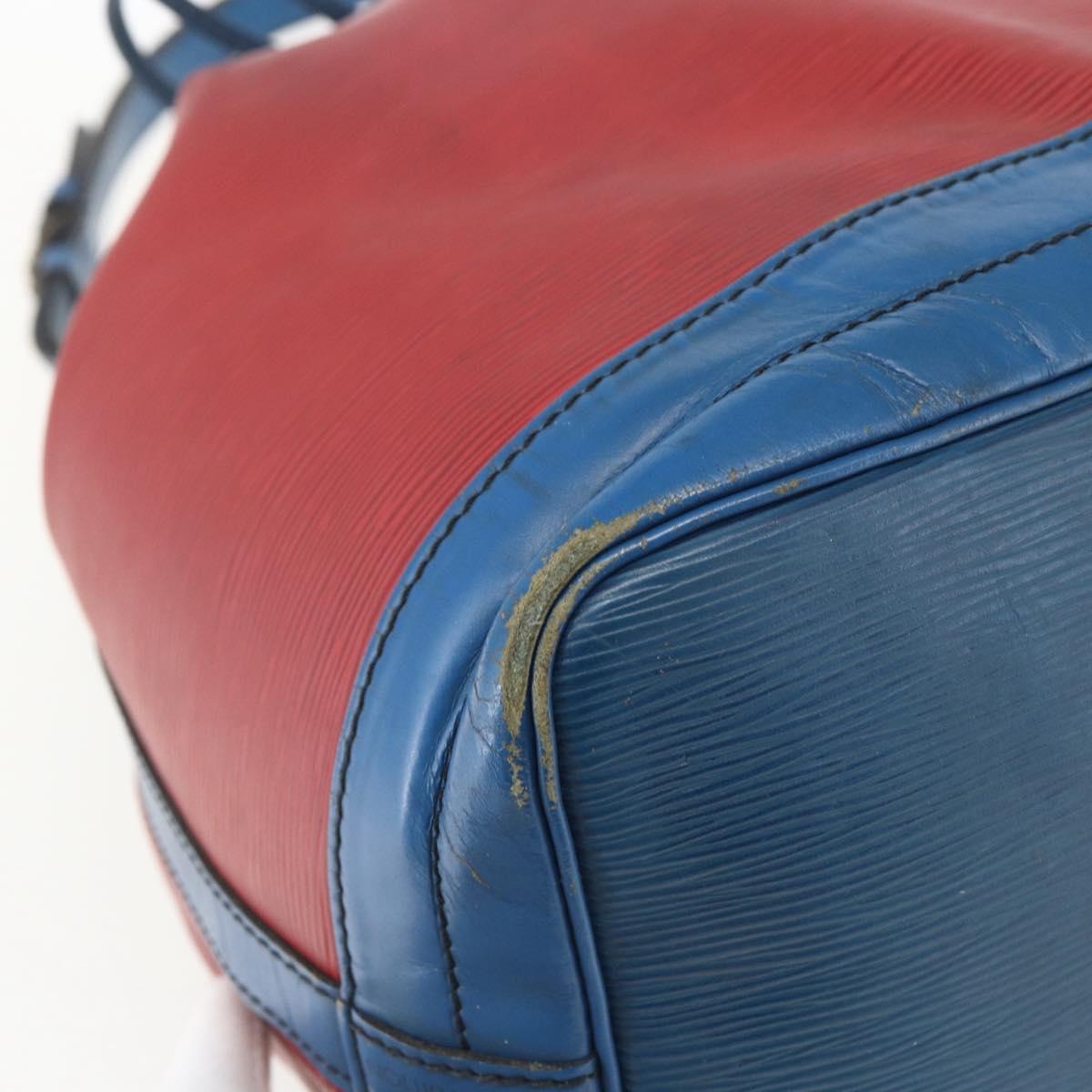 LOUIS VUITTON Epi Noe Shoulder Bag Bicolor Red Blue M44084 LV Auth 164203