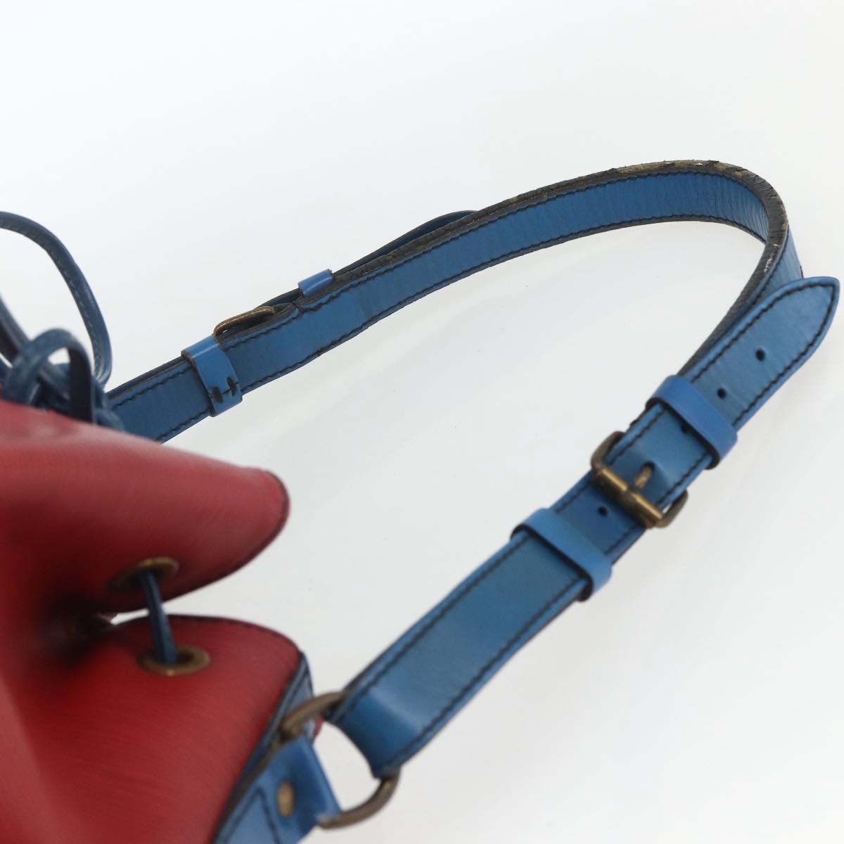 LOUIS VUITTON Epi Noe Shoulder Bag Bicolor Red Blue M44084 LV Auth 164203