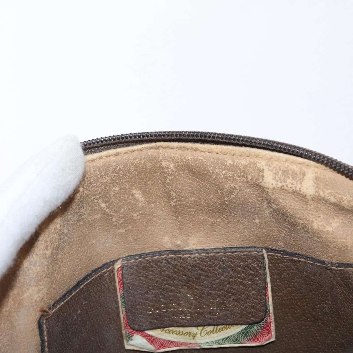 GUCCI GG Supreme Web Sherry Line Bag PVC Beige Gold 904 02 047 Auth 164205