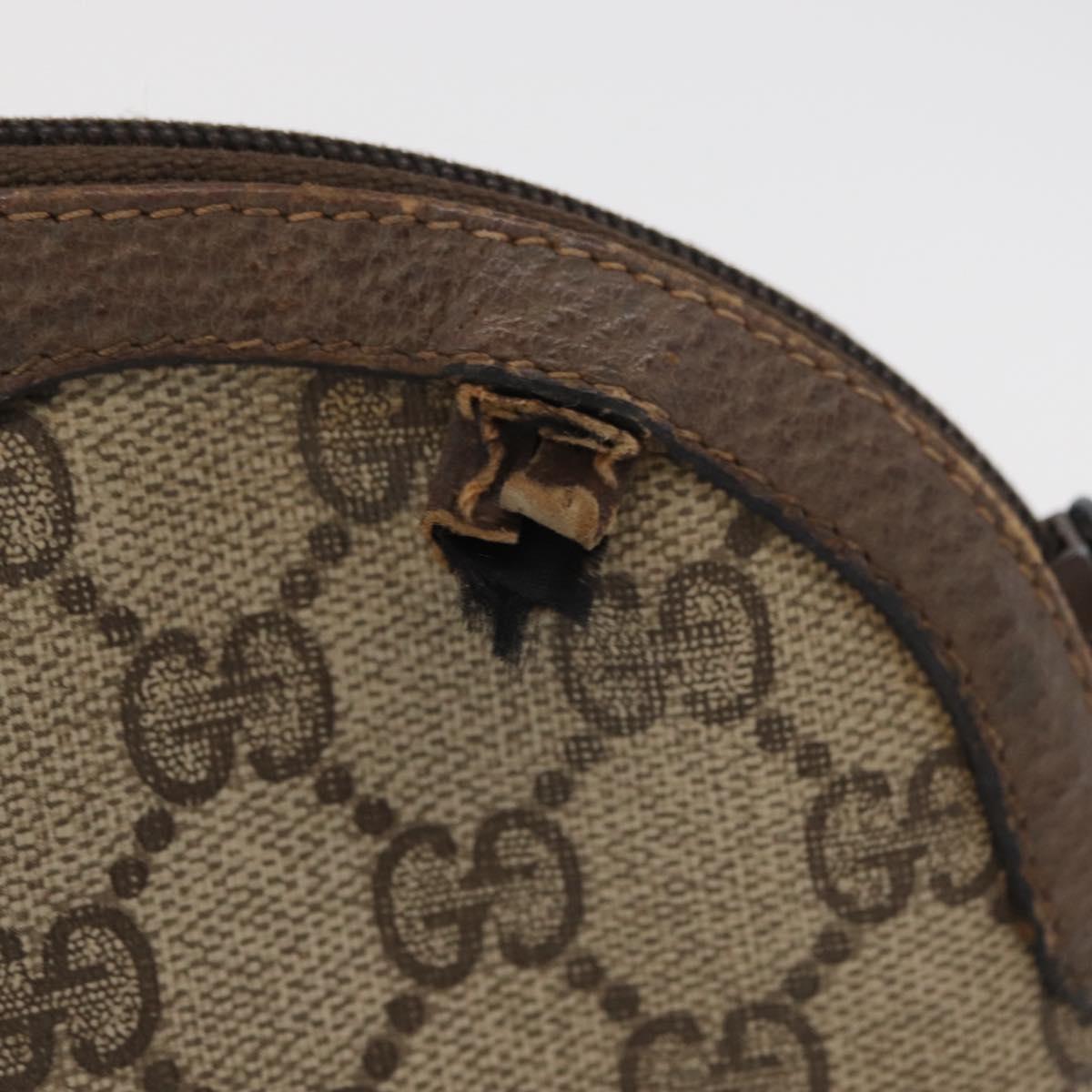 GUCCI GG Supreme Web Sherry Line Bag PVC Beige Gold 904 02 047 Auth 164205