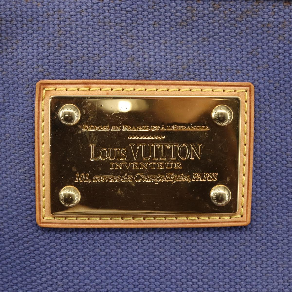 LOUIS VUITTON Antigua Cabas MM Tote Bag Blue M40087 LV Auth 164234
