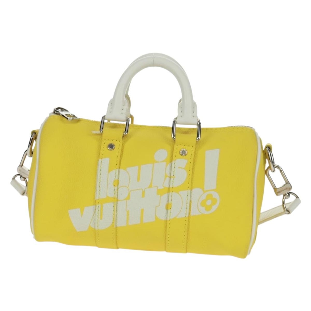 LOUIS VUITTON Monogram Everyday Keepall XS Hand Bag Yellow M80842 Auth 164249V