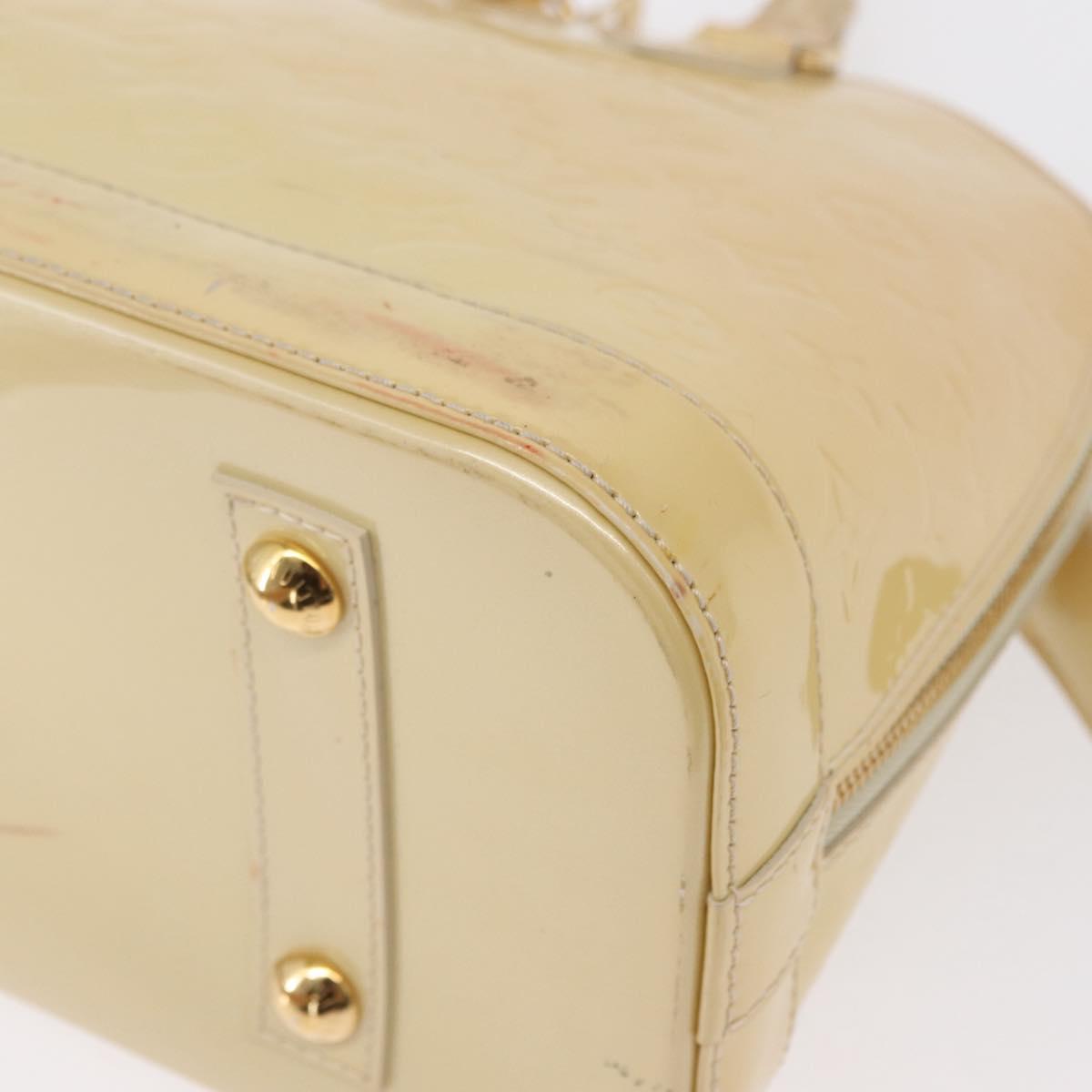 LOUIS VUITTON Monogram Vernis Alma PM Hand Bag Broncorail M91445 LV Auth 164255