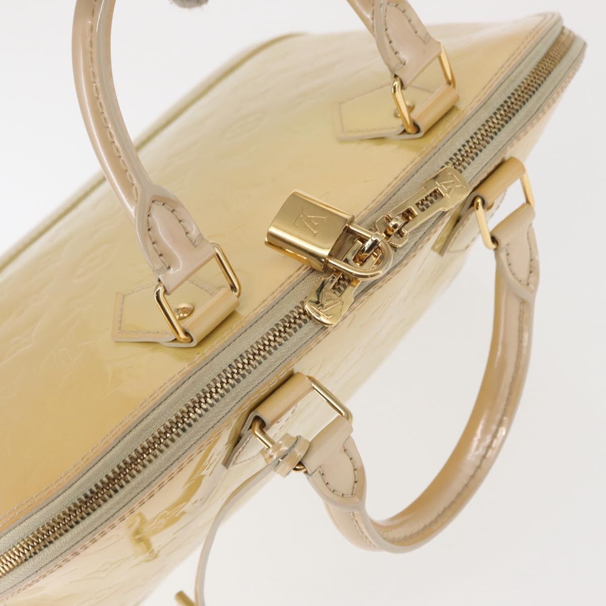LOUIS VUITTON Monogram Vernis Alma PM Hand Bag Broncorail M91445 LV Auth 164255