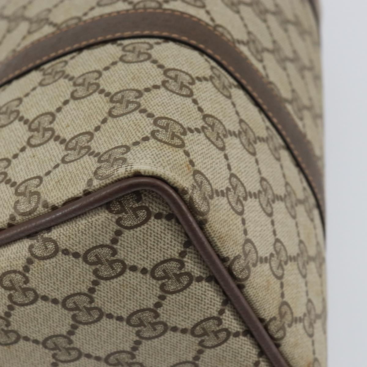GUCCI GG Supreme Web Sherry Line Boston Bag PVC Beige Gold 40 02 007 Auth 164260