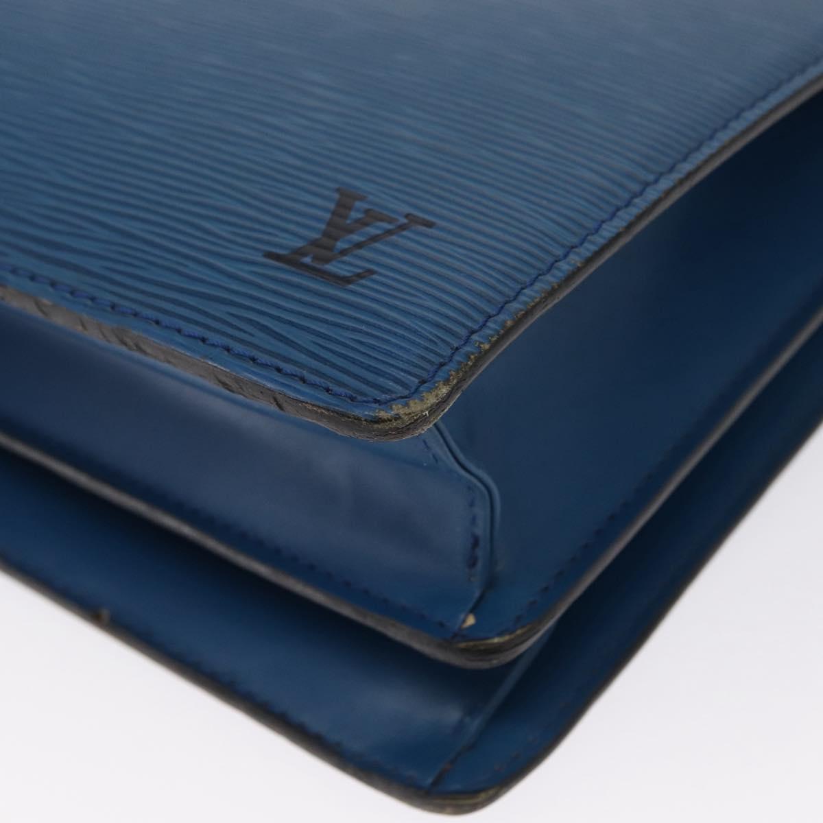 LOUIS VUITTON Epi Capuchin Shoulder Bag Blue M52345 LV Auth 164265