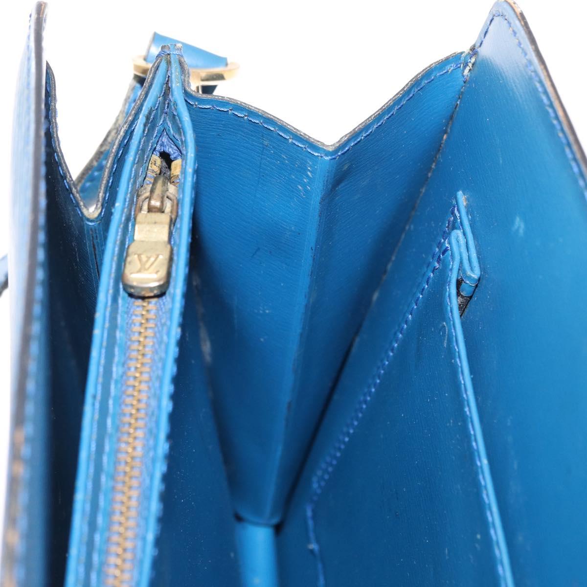 LOUIS VUITTON Epi Capuchin Shoulder Bag Blue M52345 LV Auth 164265