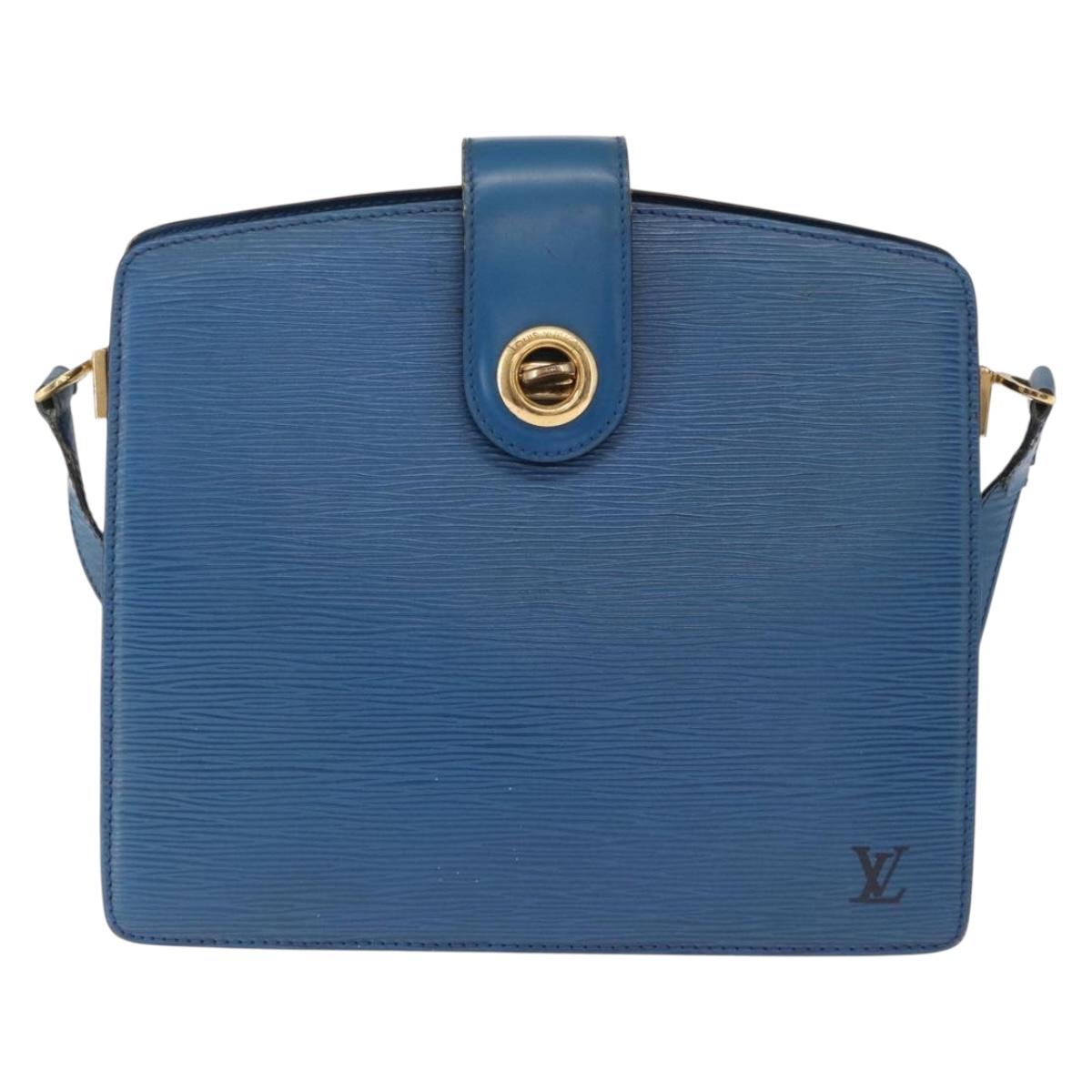 LOUIS VUITTON Epi Capuchin Shoulder Bag Blue M52345 LV Auth 164265